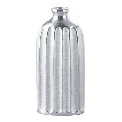 FLORERO PORCELANA PLATA 16X9X36 CM.