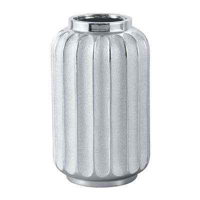 FLORERO PORCELANA PLATA 19X19X31 CM.