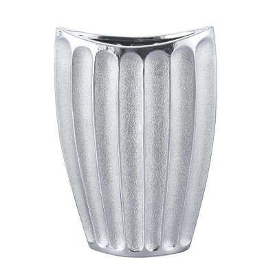 FLORERO PORCELANA PLATA 21X12X31 CM.