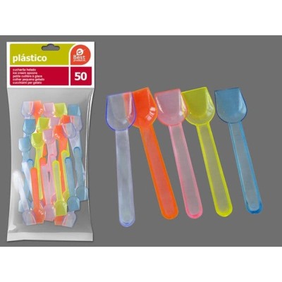 S/50 CUCHARITA HELADO MULTICOLOR 9.5 CM