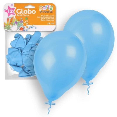 S/12 GLOBO AZUL CLARO 23 CMS.