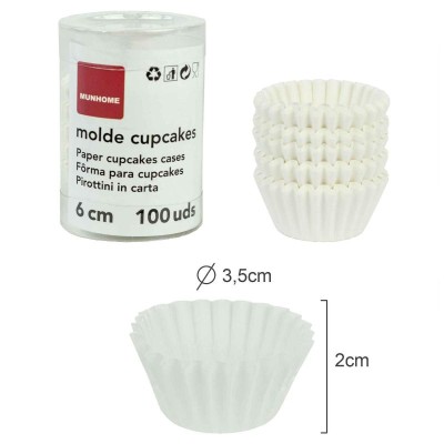 MOLDES PARA CUPCAKES 6 CM 100 UDS
