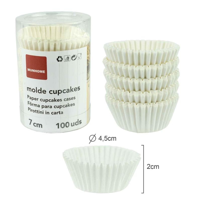 MOLDES PARA CUPCAKES 7 CM 100 UDS