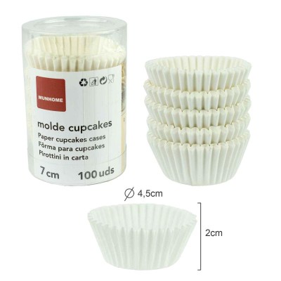 MOLDES PARA CUPCAKES 7 CM 100 UDS