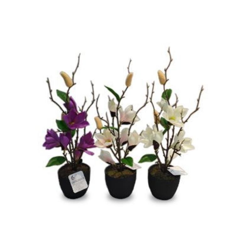 MACETA CON FLOR 3 COL SURT 43H CM MACETA CON FLOR 3 COL SURT 43H CM