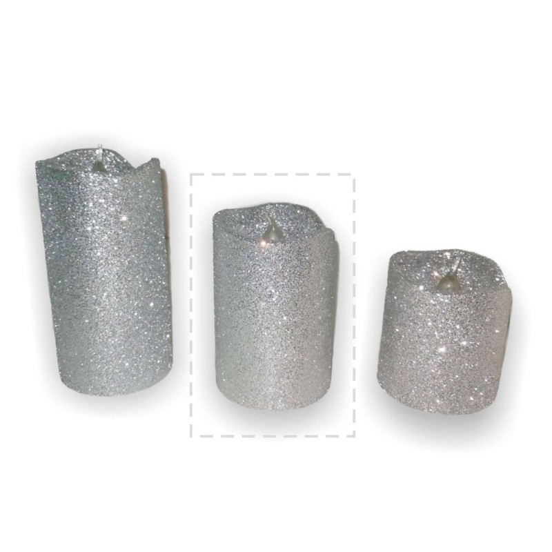 VELAS LED PLATA 5*7.5