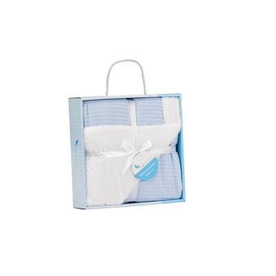 MANTA NIDO ABEJA+BORREGUITO AZUL