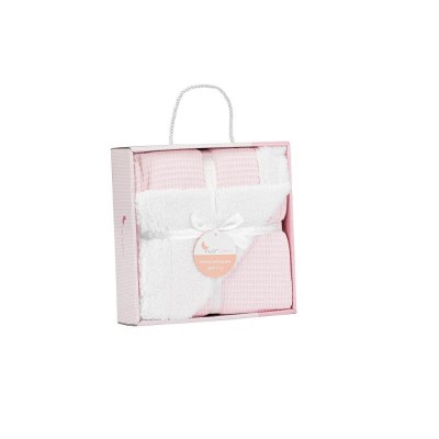 MANTA NIDO ABEJA+BORREGUITO ROSA