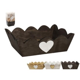 CAJA MADERA 3 COL SURT CORAZON 19X16X7 CM