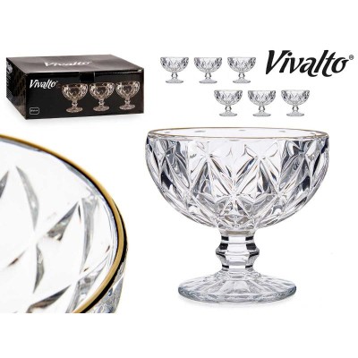 COPA HELADO 300 ML DIAMANTE FILO ORO