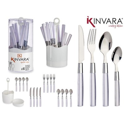 SET 16 CUBIERTOS ACERO INOX MANGO