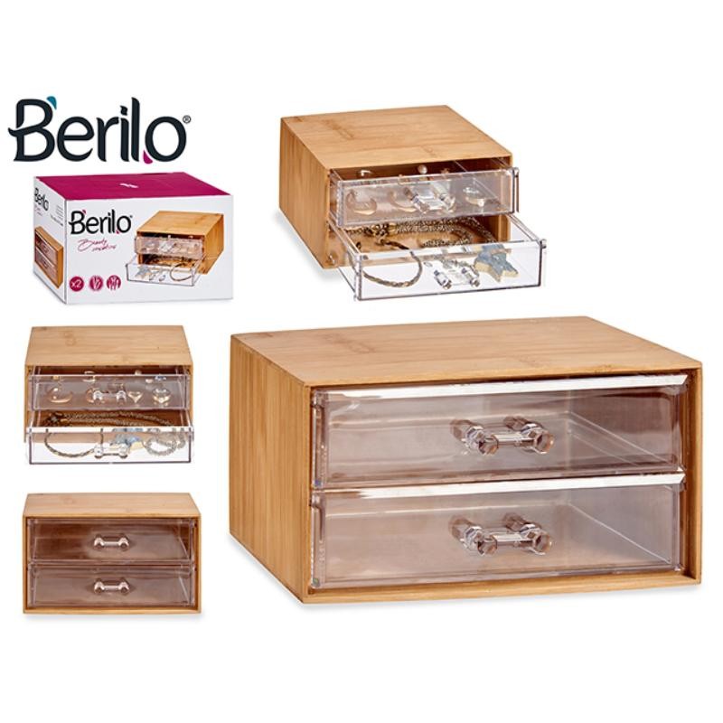 CAJA ACRILICA BAMBU ORGANIZADORA RECTA
