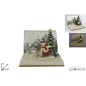 LIBRO CON ESCENA NAVIDAD Y BOLA CRISTAL 12 CM