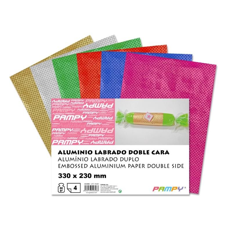 MAN LAMINAS PAPEL ALUMINIO LABRADO 4H 23X33