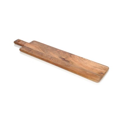 TABLA DE PICAR DE MADERA CON ASA 15X65X1.5 CM
