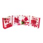 BOLSA DE SAN VALENTÍN "LOVE" CON BRILLO 32X26X10 CM DECORACIONES VARIADAS