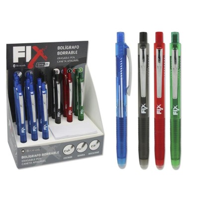 BOLIGRAFO BISMARK BORRABLE C/CLIP METALICO SURT