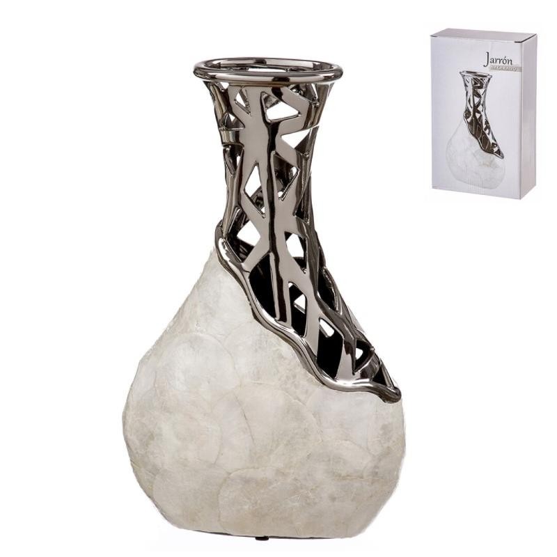 JARRON PLATA/NACAR ALFA 30 CM
