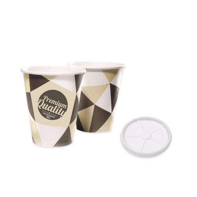 VASO CARTON CON TAPA PLANA 200CC 25 UDS