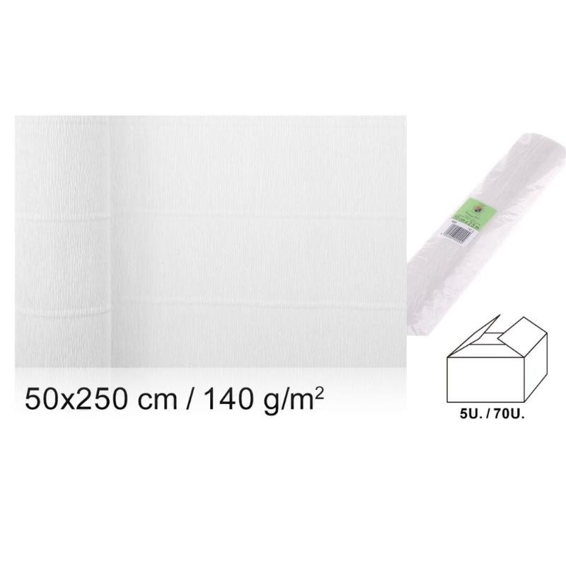PAPEL CREPE FLORIST 140G.50*250 CM BLANCO