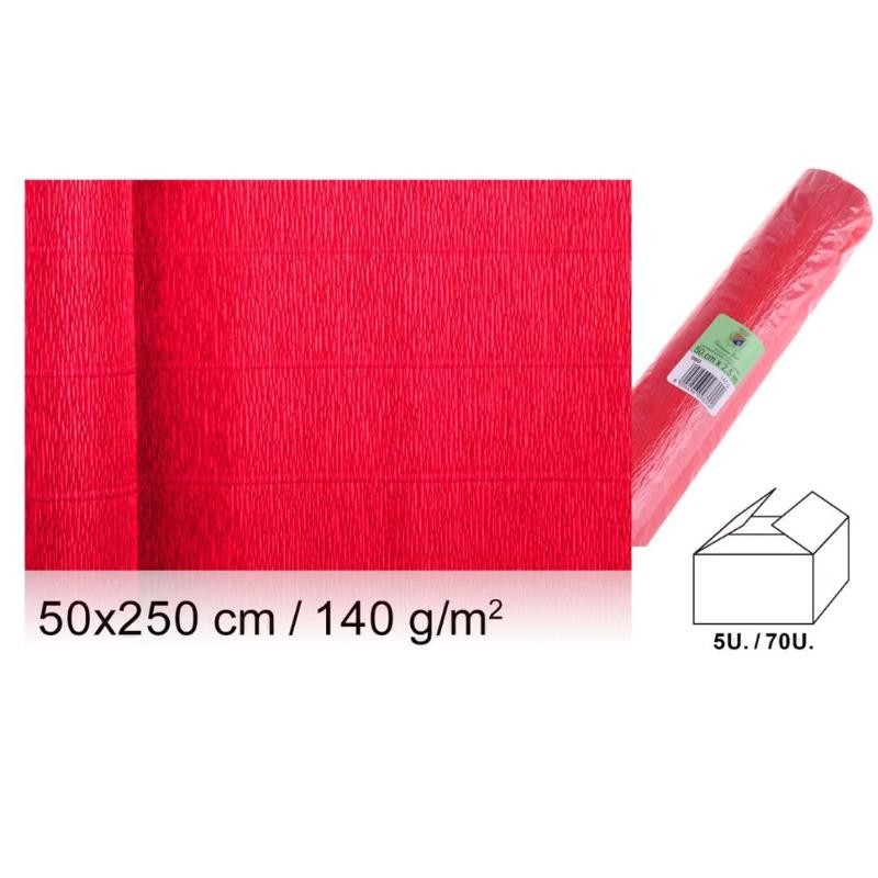 PAPEL CREPE FLORIST 140G.50*250 CM ROJO