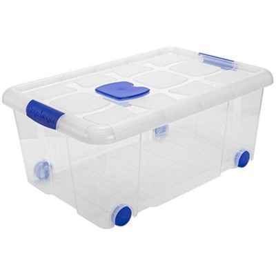 CAJA Nº 3 NEW BOX CON CIERRES ANTIPOLILLA Y RUEDAS 36 L 59X40.5X25.7 CM