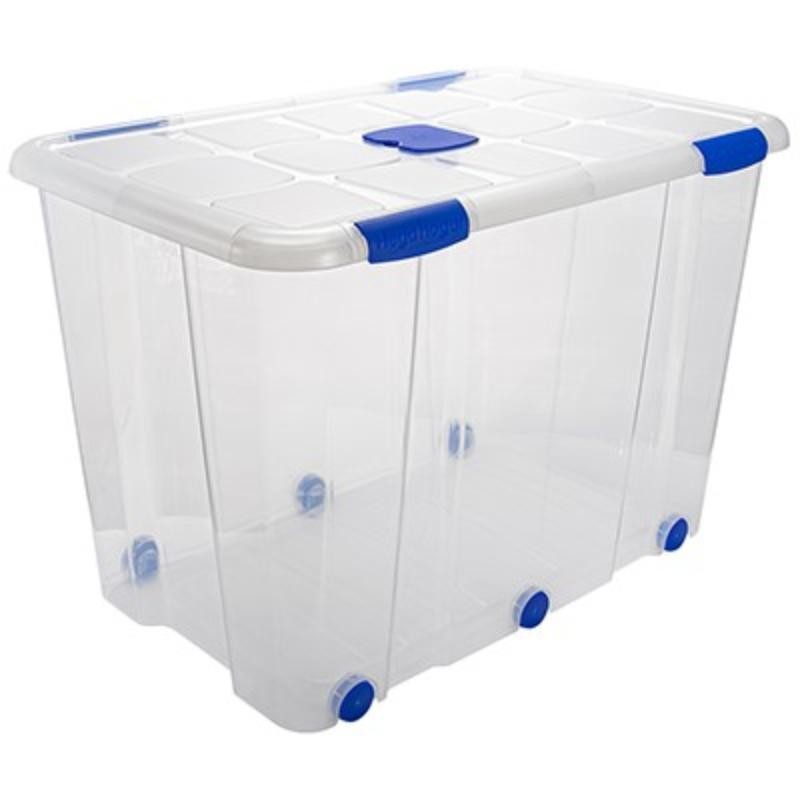 CAJA Nº 19 NEW BOX CON CIERRES ANTIPOLILLA Y RUEDAS 160 L