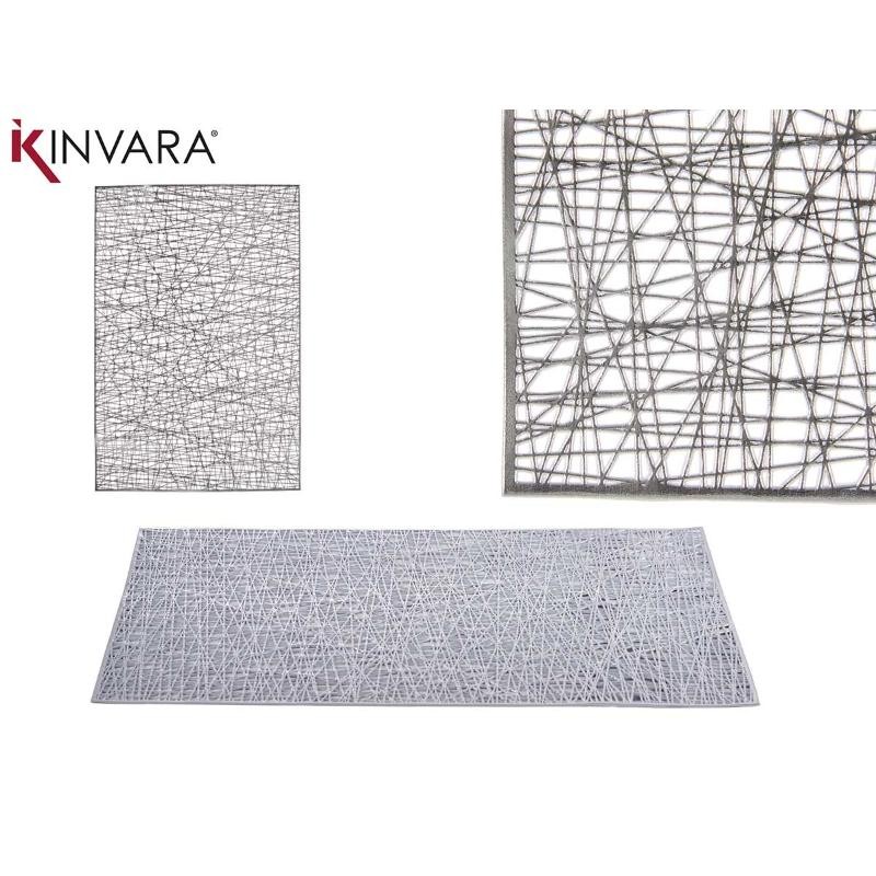 TAPETE RECTANGULAR PLASTICO PLATA