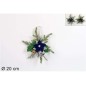 APPENDINO C/FIORE NATALIZIO 20CM BLU 2ASS         