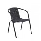 SILLA EXTERIOR PVC/METAL NEGRA 55*59*71 CM