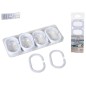 SET 12 ANILLAS CORTINA 6 CM BLANCA