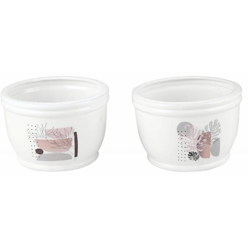JGO 2 MACETAS 2 DEC 23*23*16 / 18*18*13 CM