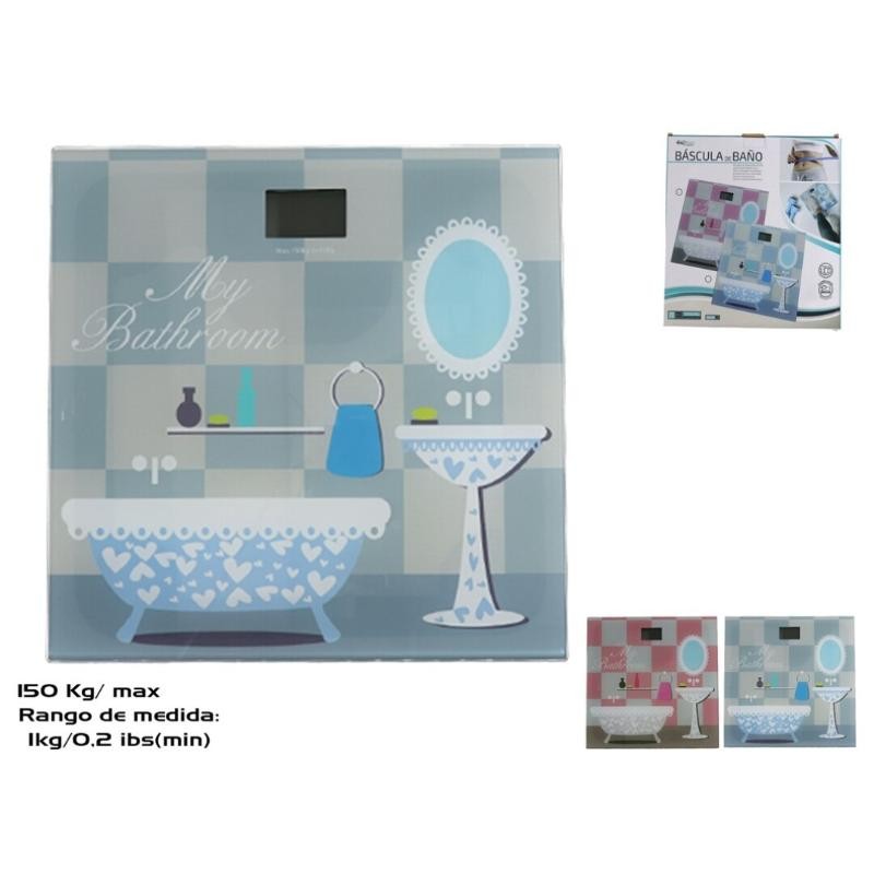BASCULA DE BAÑO 150KG 2 SURT 28X28 CM