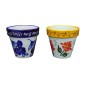 MACETAS DE 16 CM ESMALTADAS FLORES