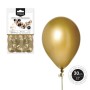 GLOBO ORO METALIZADO 30 CM LATX 10 UDS