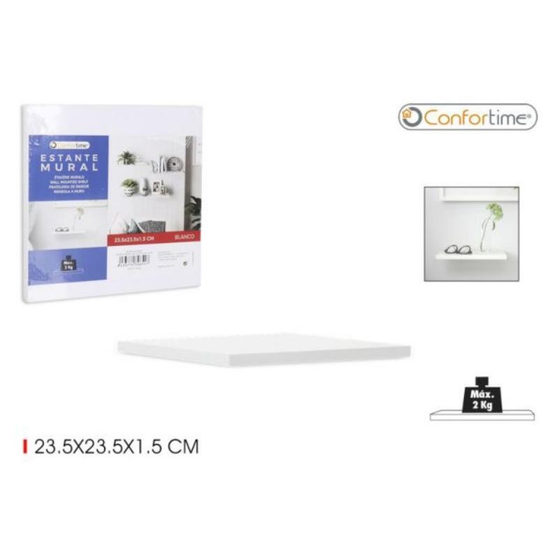 ESTANTE MURAL MDF 23.5X23.5X1.5 BL CONFR