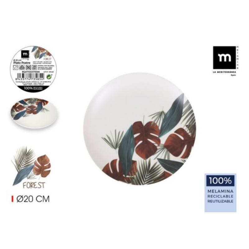 PLATO POSTRE MEL 20 CM FOREST LA MEDITERRANEA