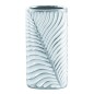 FLORERO PORCELANA BLANCO/PLATA 17*18*41H CM
