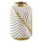 FLORERO PORCELANA BLANCO/ORO 19*19*31H CM