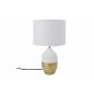 LAMPARA CERAMICA DEC BLANCO/ORO 25*48 CM