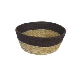 CESTA CUERDA MARRON/NAT 22*8 CM