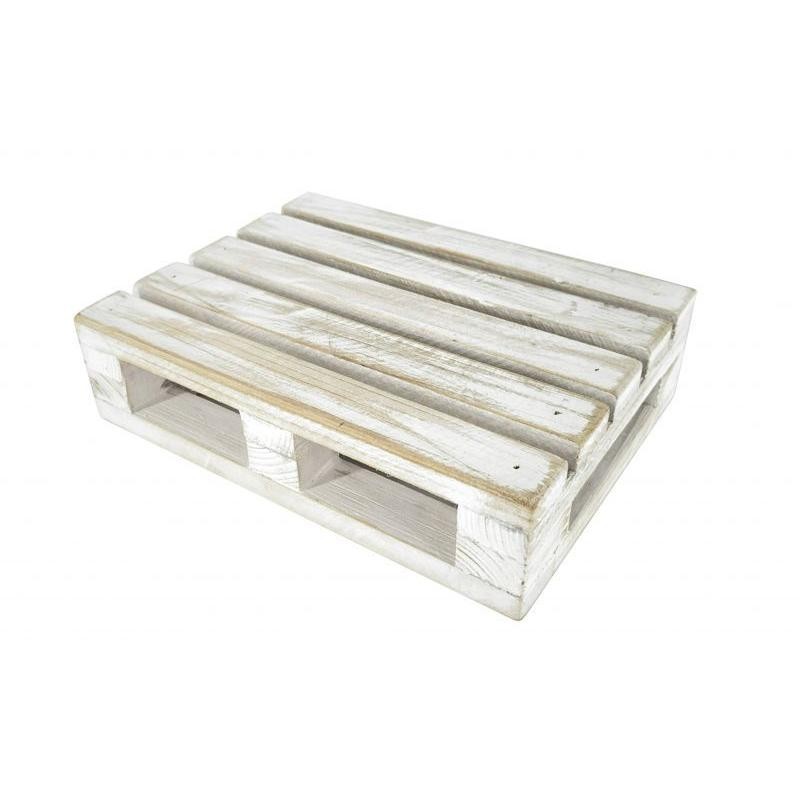 PALLET MADERA DEC 20*15*5 CM BLANCO