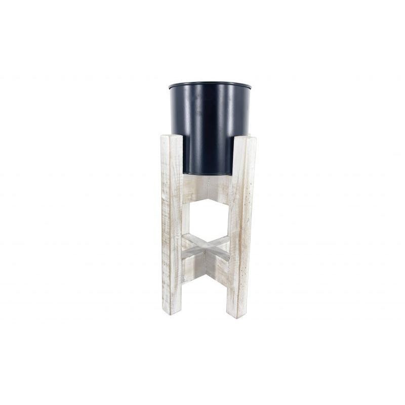 MACTA PIE MADERA 15*30 CM BLANCO