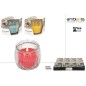 VELA GERANIO EN VASO CRISTAL HELLO