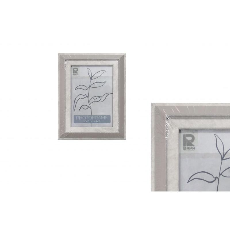 PORTAFOTO PVC GRIS 10X15 CM.