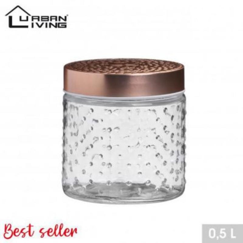 TARRO CONSERVACION FRASCO HERMETICO ORO ROSA 0.5 L