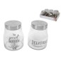 TARRO CRISTAL C/TAPA METAL 1000 ML.11.5X14 CM.