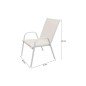 SILLA METAL C/LONA BLANCA 55X75X92 CM.