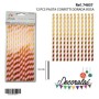 12 PCS PAJITA CONFETTI DORADA ROSA