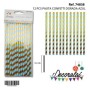 12 PCS PAJITA CONFETTI DORADA AZUL